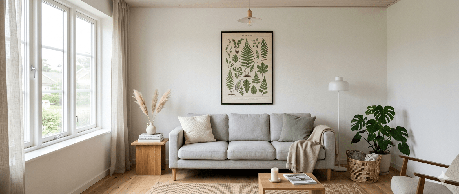 What Size Poster Above a Sofa? The Complete Guide - Framzio