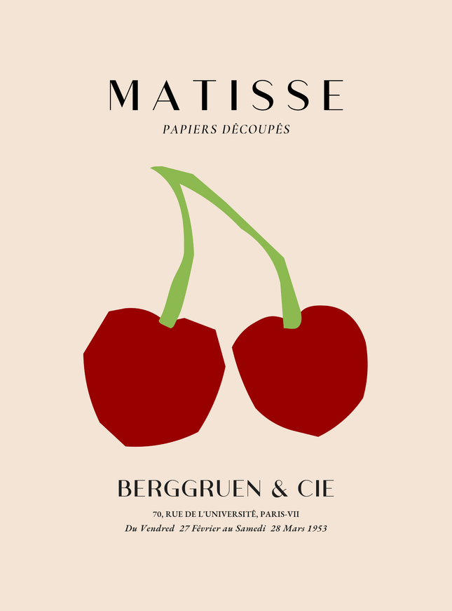 Matisse Cherries Exhibition Poster Print