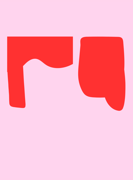 Abstract Pink and Red Shapes Poster - Framzio