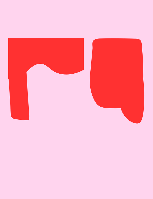 Abstract Pink and Red Shapes Poster - Framzio