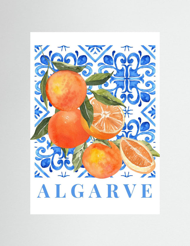 Algarve Oranges Poster – Portuguese Tile Art Print - Framzio