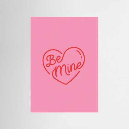Be Mine Heart Poster - Framzio