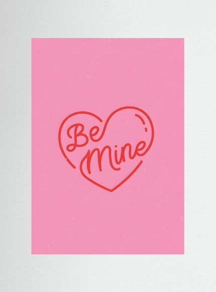Be Mine Heart Poster - Framzio
