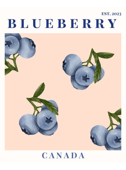Blueberry Canada Botanical Illustration Poster - Framzio