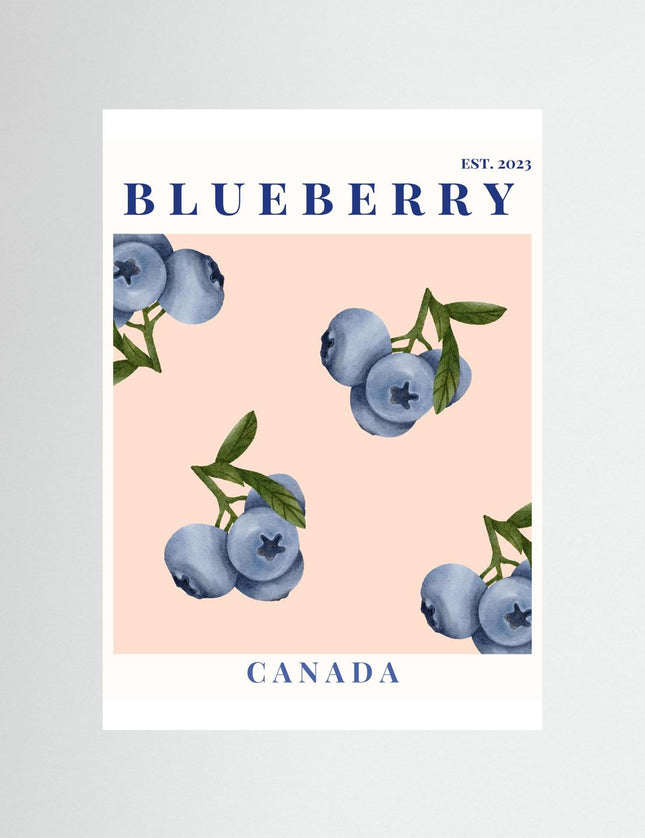 Blueberry Canada Botanical Illustration Poster - Framzio