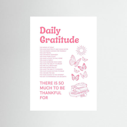 Daily Gratitude Typography Poster - Framzio