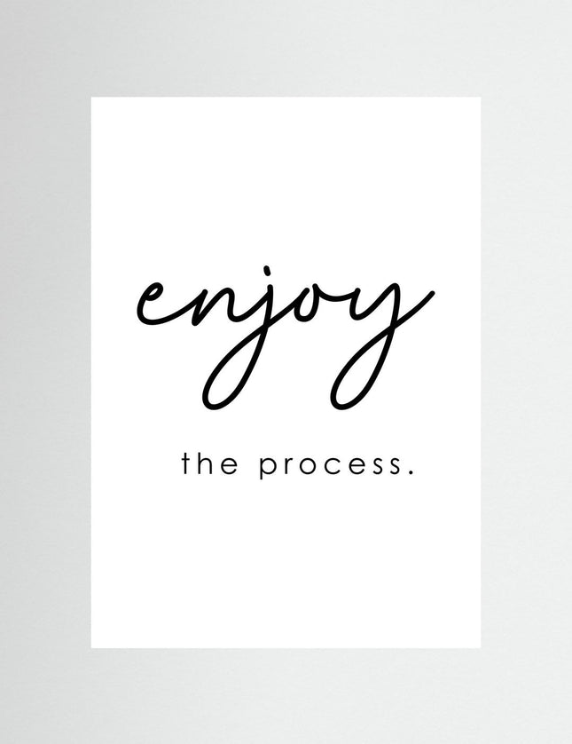 Enjoy The Process Motivational Typography Poster - Framzio