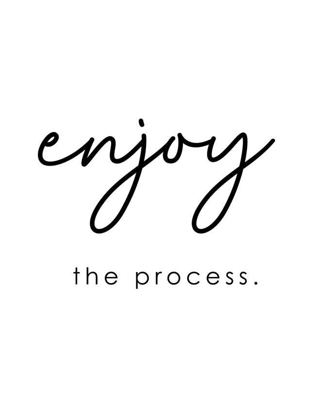 Enjoy The Process Motivational Typography Poster - Framzio