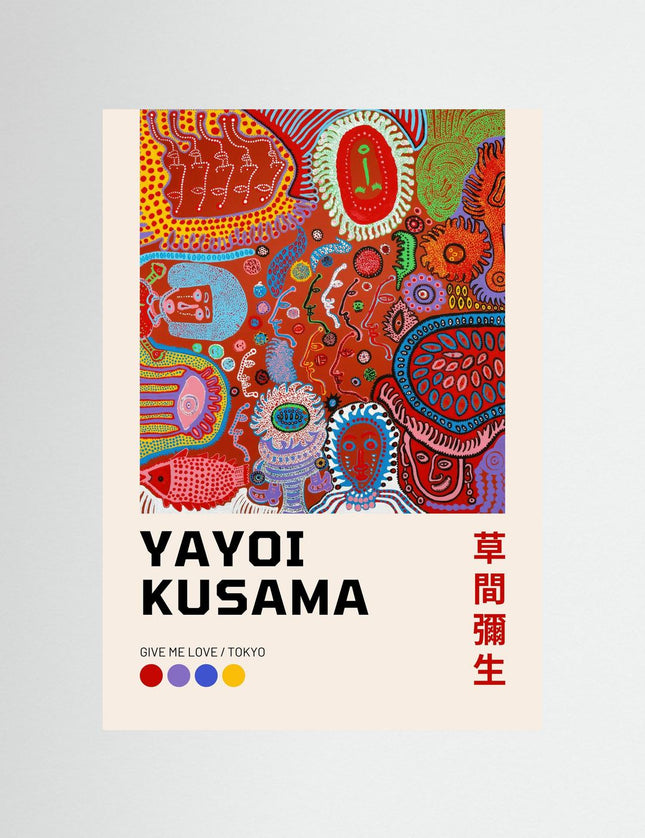 Give Me Love Tokyo by Yayoi Kusama Art Print - Framzio