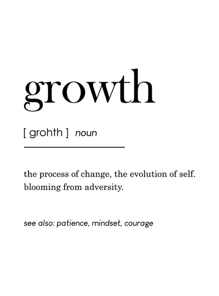 Growth Definition Typography Poster - Framzio