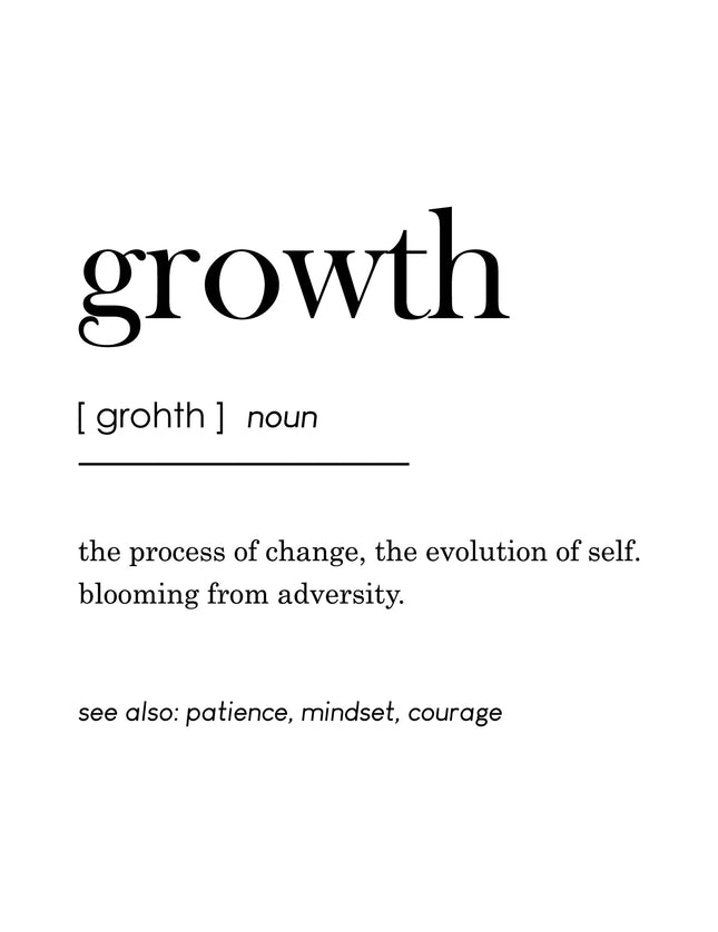 Growth Definition Typography Poster - Framzio