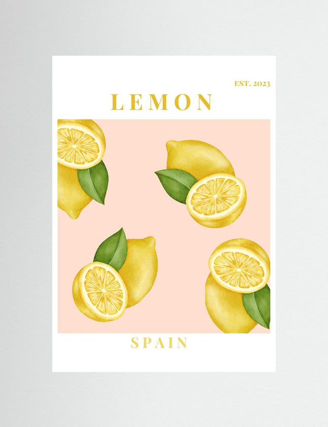 Lemon Spain Poster | Vintage Citrus Kitchen Wall Art - Framzio