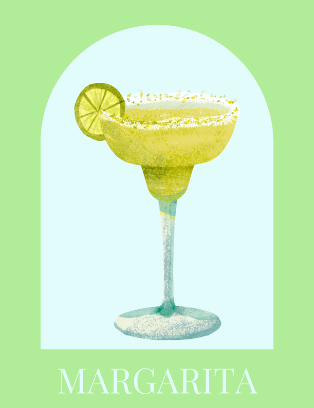 Margarita Cocktail Illustration Poster - Framzio