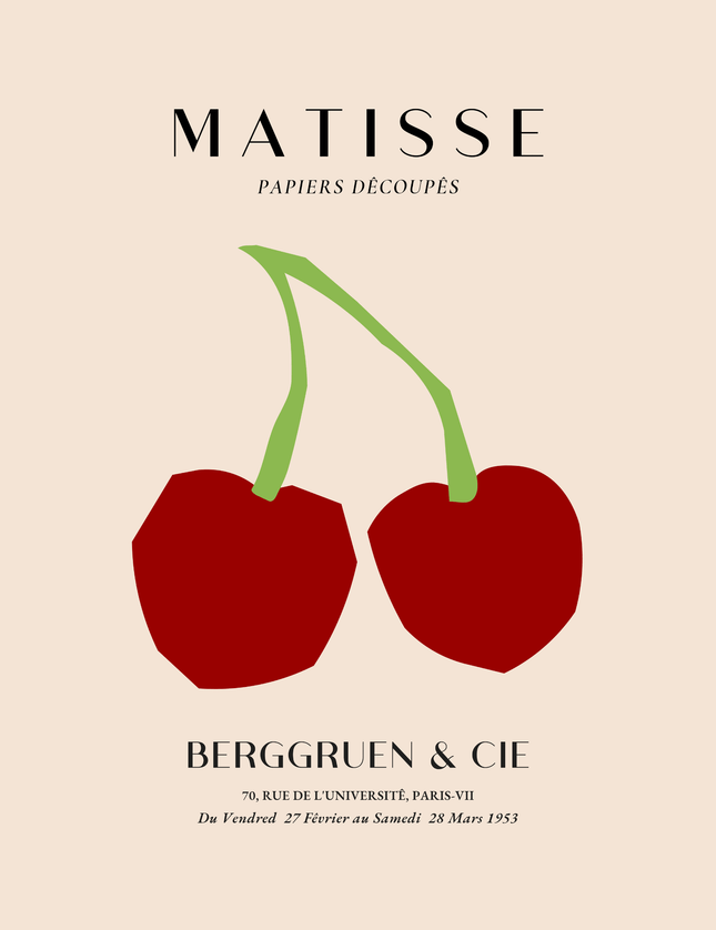 Matisse Cherries Exhibition Poster Print - Framzio
