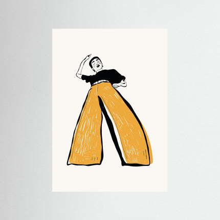 Wide Leg Pants Fashion Illustration Poster - Framzio