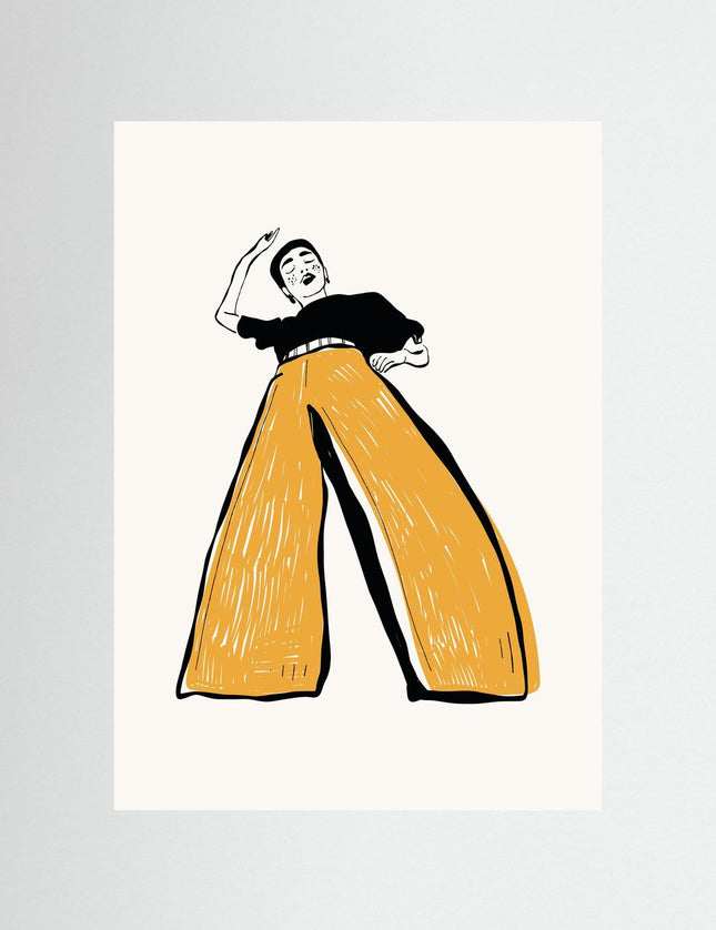 Wide Leg Pants Fashion Illustration Poster - Framzio
