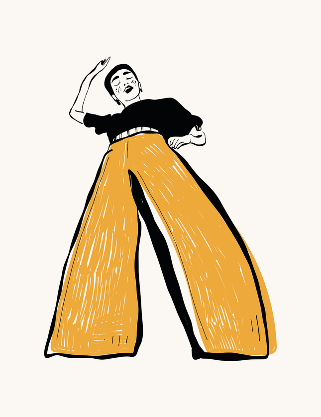 Wide Leg Pants Fashion Illustration Poster - Framzio
