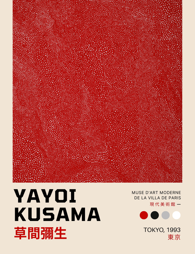 Yayoi Kusama Tokyo 1993 Red Dot Art Exhibition Poster - Framzio